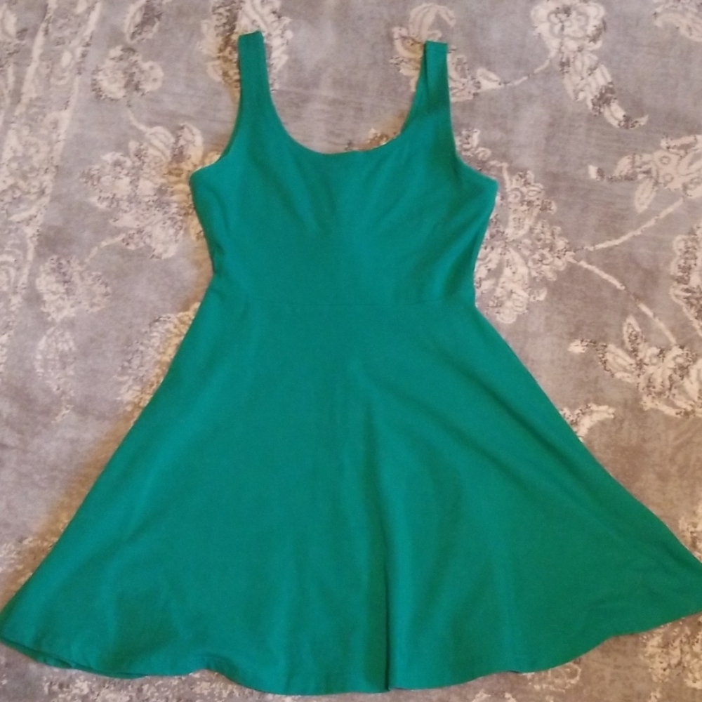 Express green cotton dress small